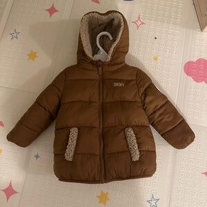DKNY Chocolate/Tan Double Sided Quilted Jacket